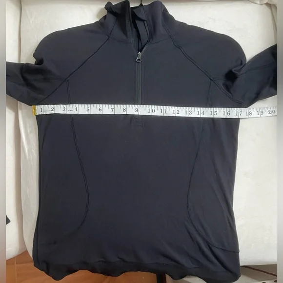 Lululemon Rush Hour 1/2 Zip Black Thumb Holes Size 4 - Picture 12 of 14